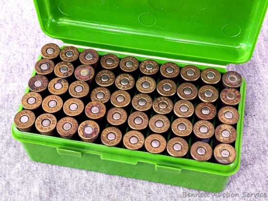 50 rounds of .38 special ammunition some with FMJ bullets but most have semi wadcutter bullets.