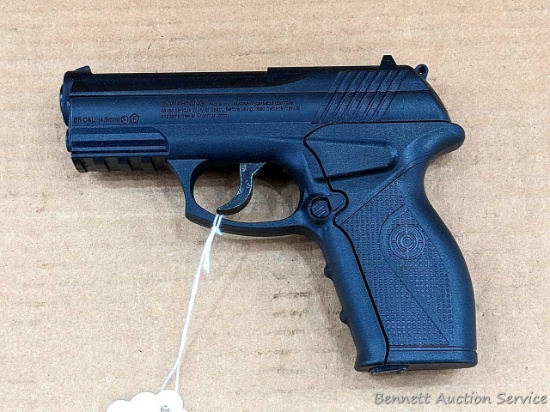 Crosman C11 BB pistol that takes 4.5mm bb's and runs on C0-2. The pistol is in very good shape.