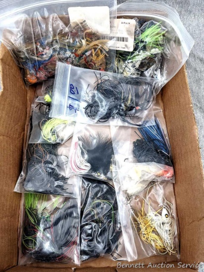 Assorted used fishing lures as pictured