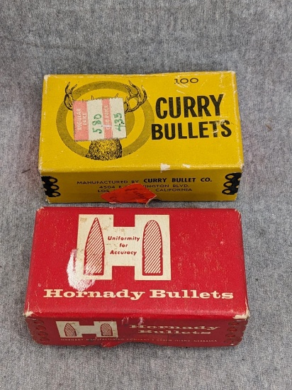 2 boxes of .270 caliber. 150 grain Round nose and Spitzer soft point bullets. Round Nose box appears