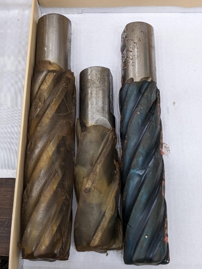 Resharpened 1-1/2" end mills up to 8" long, all HSS & all 1-1/4" shank.