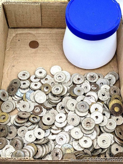 Very cool vintage Slot Machine coin slugs. Varied styles and sizes. Lot may include a possible