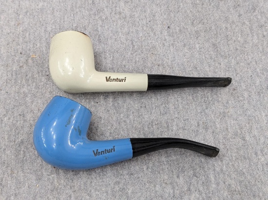 Pair of Venturi smoking pipes longest is 6"