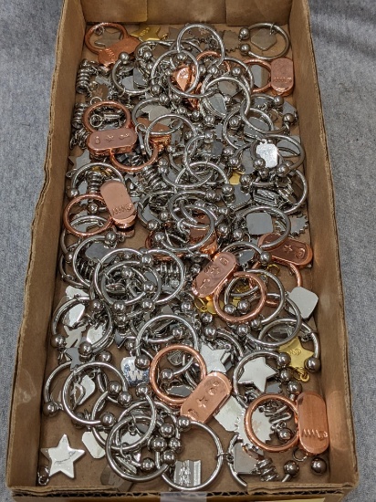Keychain crafters dream! A plethora of charms, rings and hog nose craft rings.