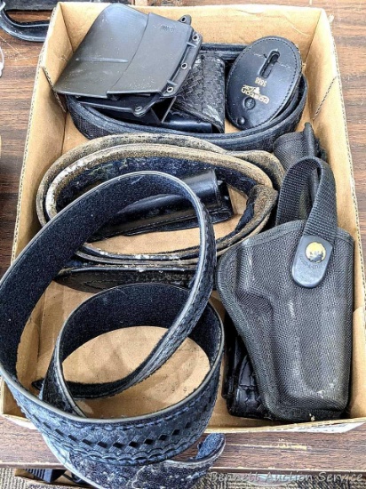 Bianchi International hip gun holster, Boston leather badge holder, Fobus holsters double magazine
