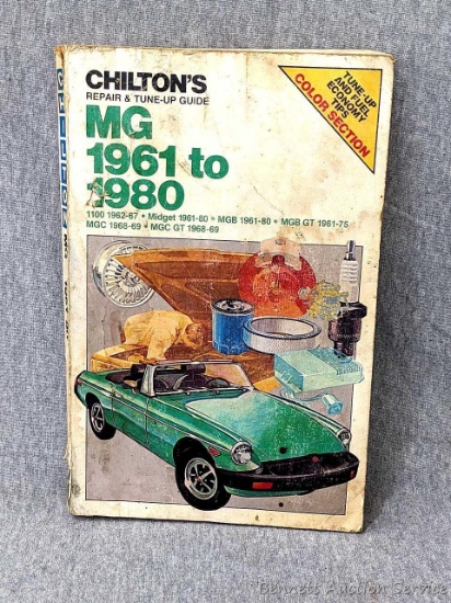 Chilton repair manual and tune up guide for MG 1961-1980