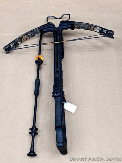 Horton Explorer HD150 crossbow. The crossbow is in pretty good condition, it's missing the sights