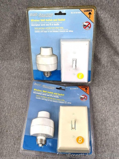 2 Basic wireless wall switch and socket, NIP.
