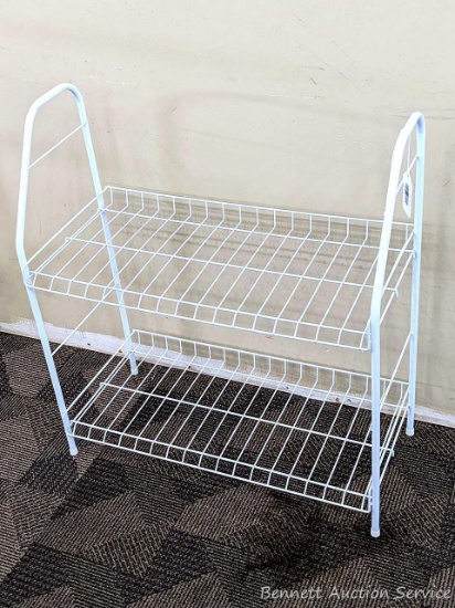 Wire rack for shoes or towels measures 25" wide x 12" deep x 28" tall