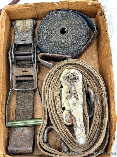 2 ratchets straps, 2-in wide