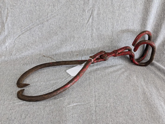 Pair of logging tongs, measure to 12" open