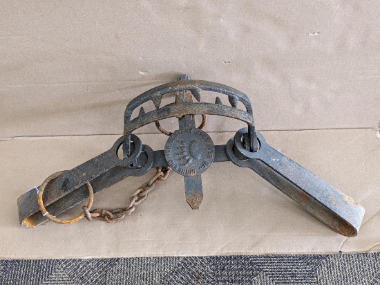 Highland Fur Company No. 15 bear trap is nearly 3' long and has a 2' chain
