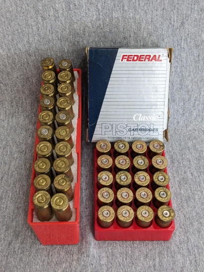 19 pieces .270 Win brass, 20 pieces .44 Rem Mag pistol brass, and one piece .30-06 Sprg brass.