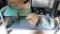 Five bird feeders. Large suet feeder is 7