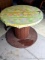 Wooden spool, makes for a great table outside; measures 36