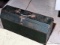 Metal tool box with removeable tray with contents as pictured.