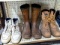 Men's Thinsulate work boots, Iron Age steel toe high-top shoes, and Northerner mud boots. All appear