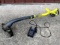 Ryobi Easy Edge electric weed whacker with 2AH 18 volt lithium battery and charger. Runs. Model No.