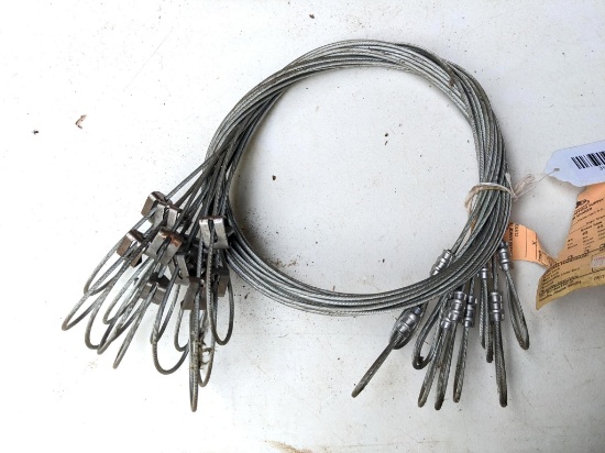 One dozen No. 4 rigid cable wolf snares, 5' length. Sold by Alaska Range Trapping Supply Inc.