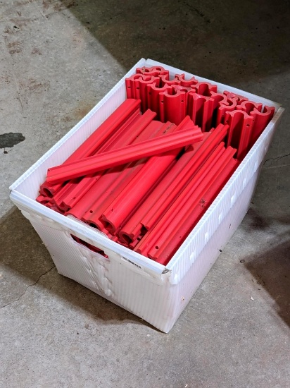 18" tote full of heavy corner protectors, each piece is 11-1/4" x 2" across.