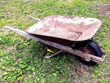 Sturdy wheel barrow has a 3' x 30