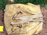 Canvas trapper's pack is approx. 18