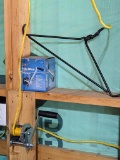 600-lb capacity trailer winch rigged up with pulleys for hanging large game animals. Very nice
