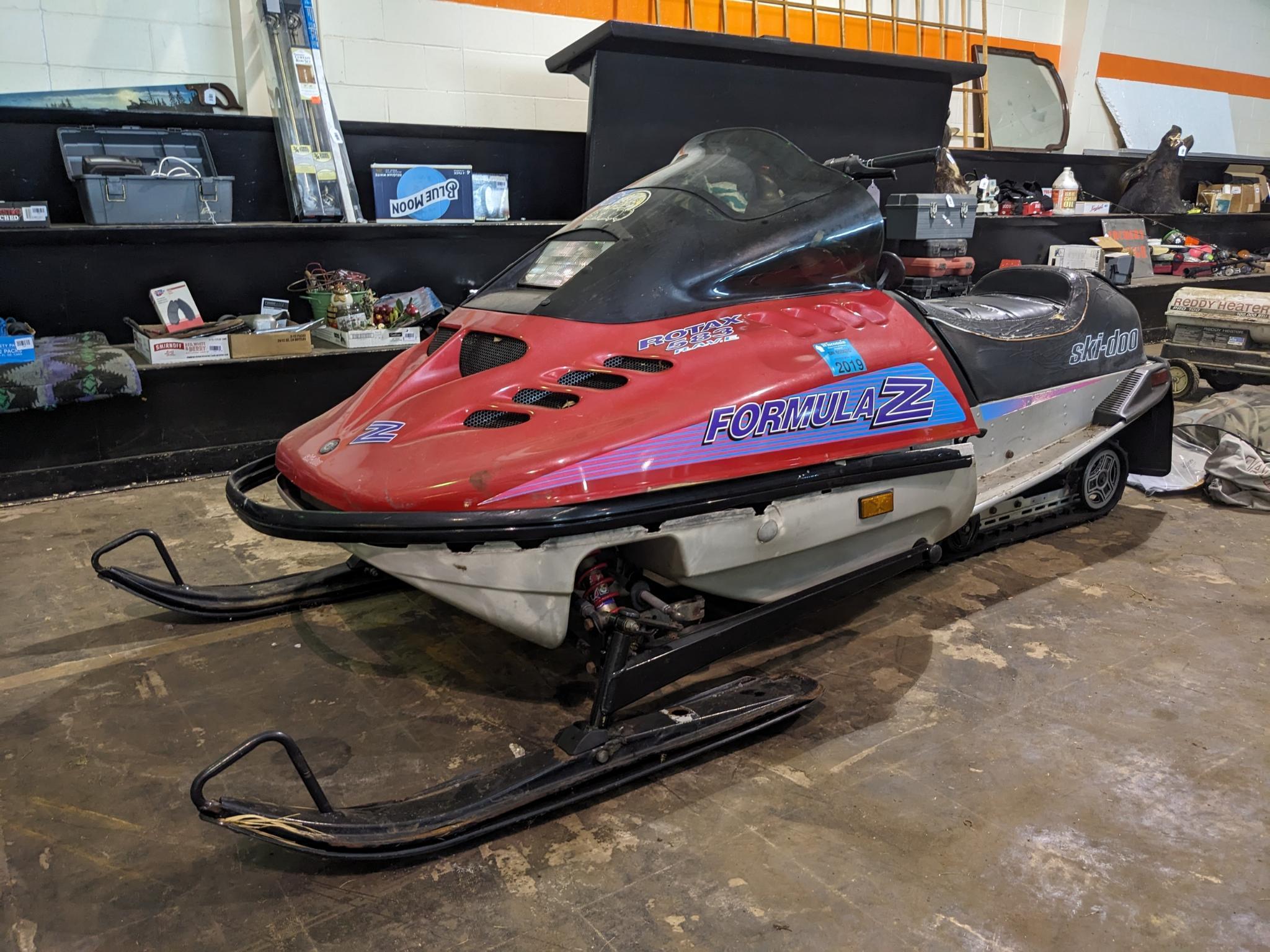 1993 SkiDoo Rotax 583 Formula Z snowmobile. Sled | Proxibid