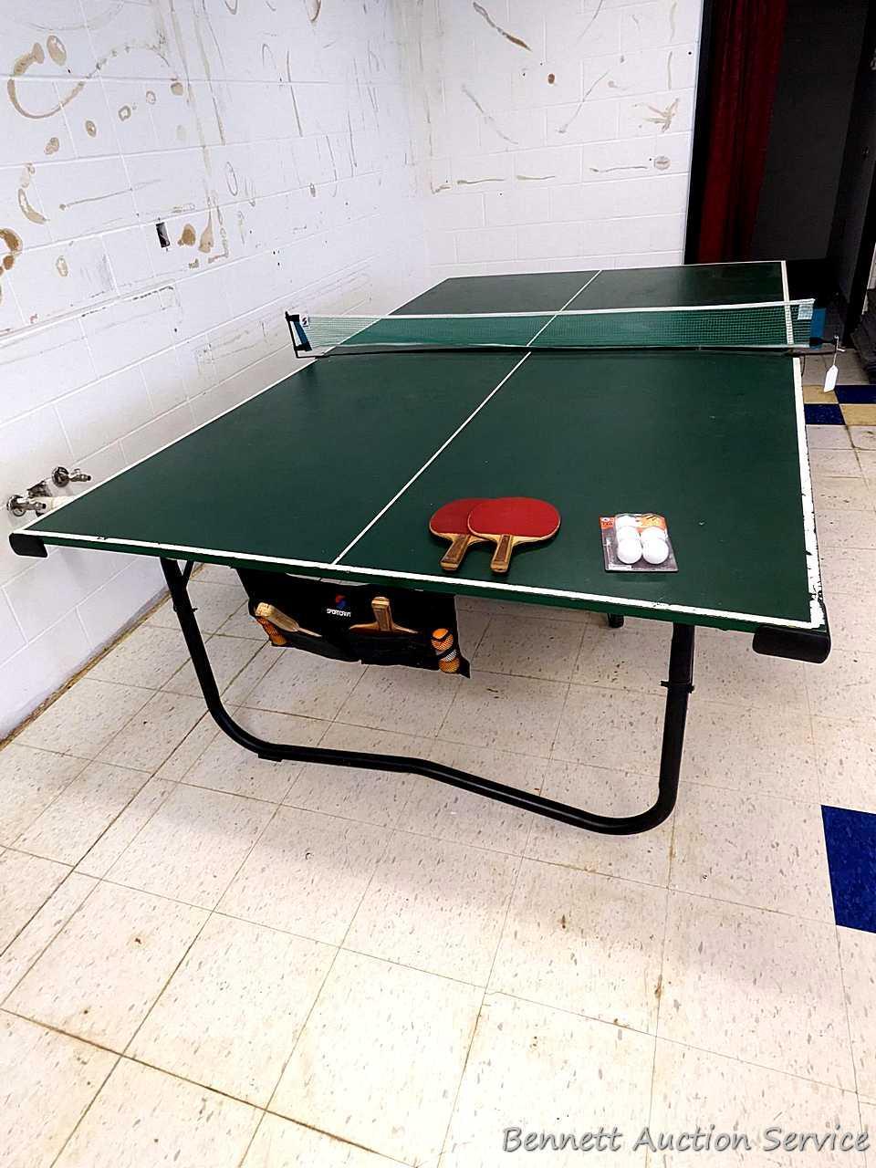 SportCraft ping pong table is 5' x 8' and folds | Proxibid SportCraft ping pong table is 5' x 8' and folds | Proxibid