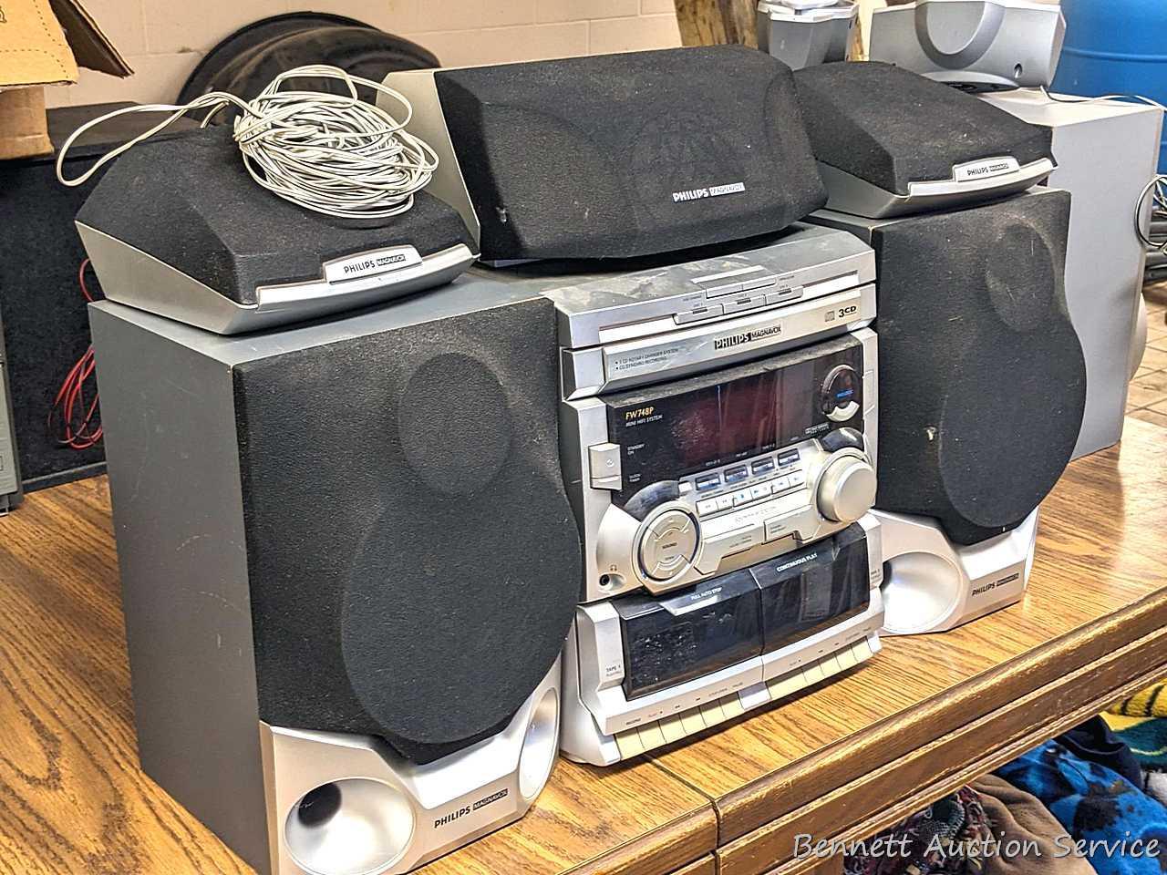 6-piece Philips Magnavox 3-disc changer CD player | Proxibid