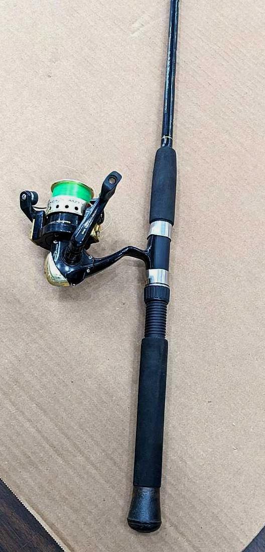 South Bend Black Beauty fishing rod and a