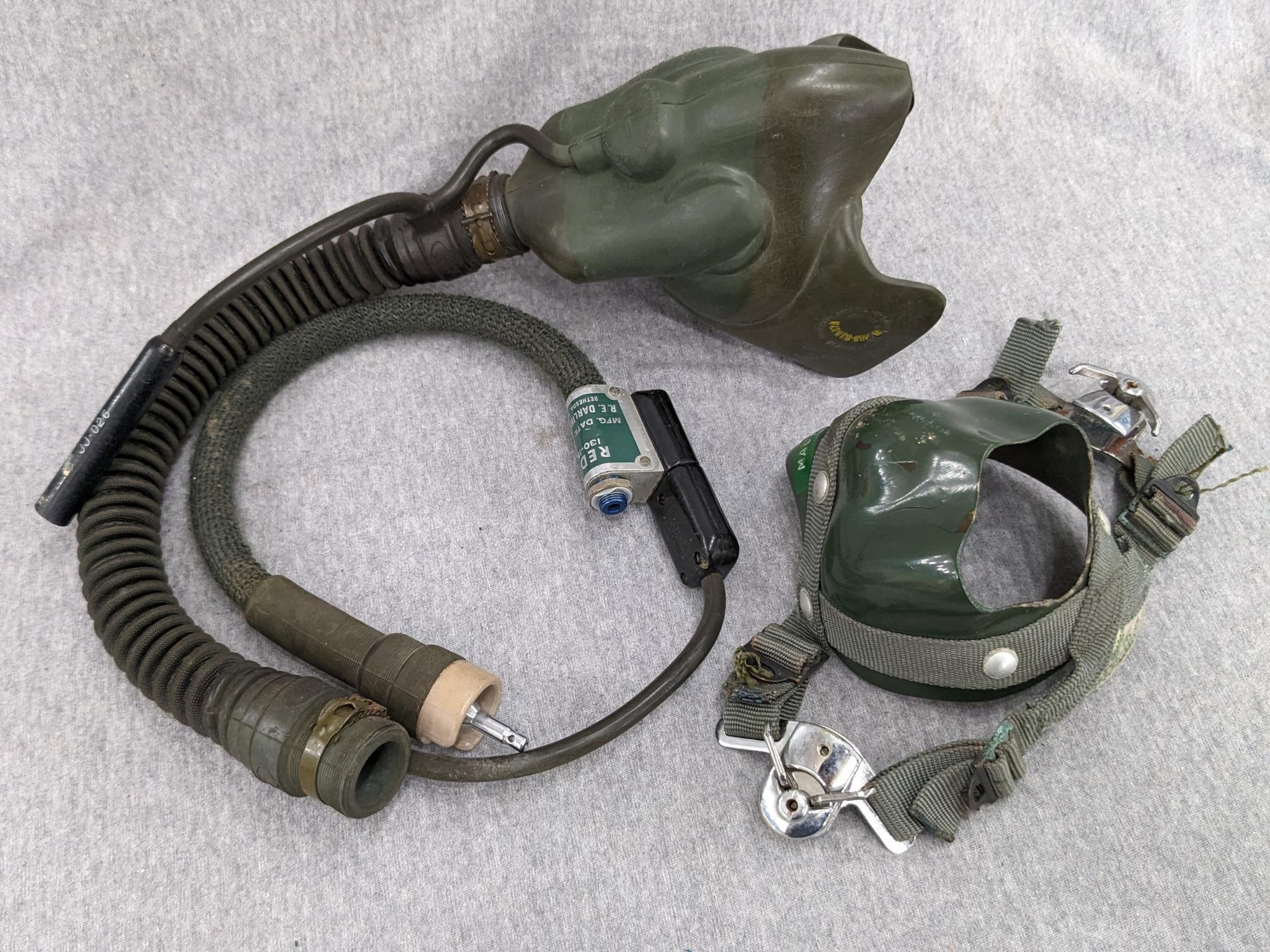 US Military pilot pressure breathing oxygen mask, | Proxibid