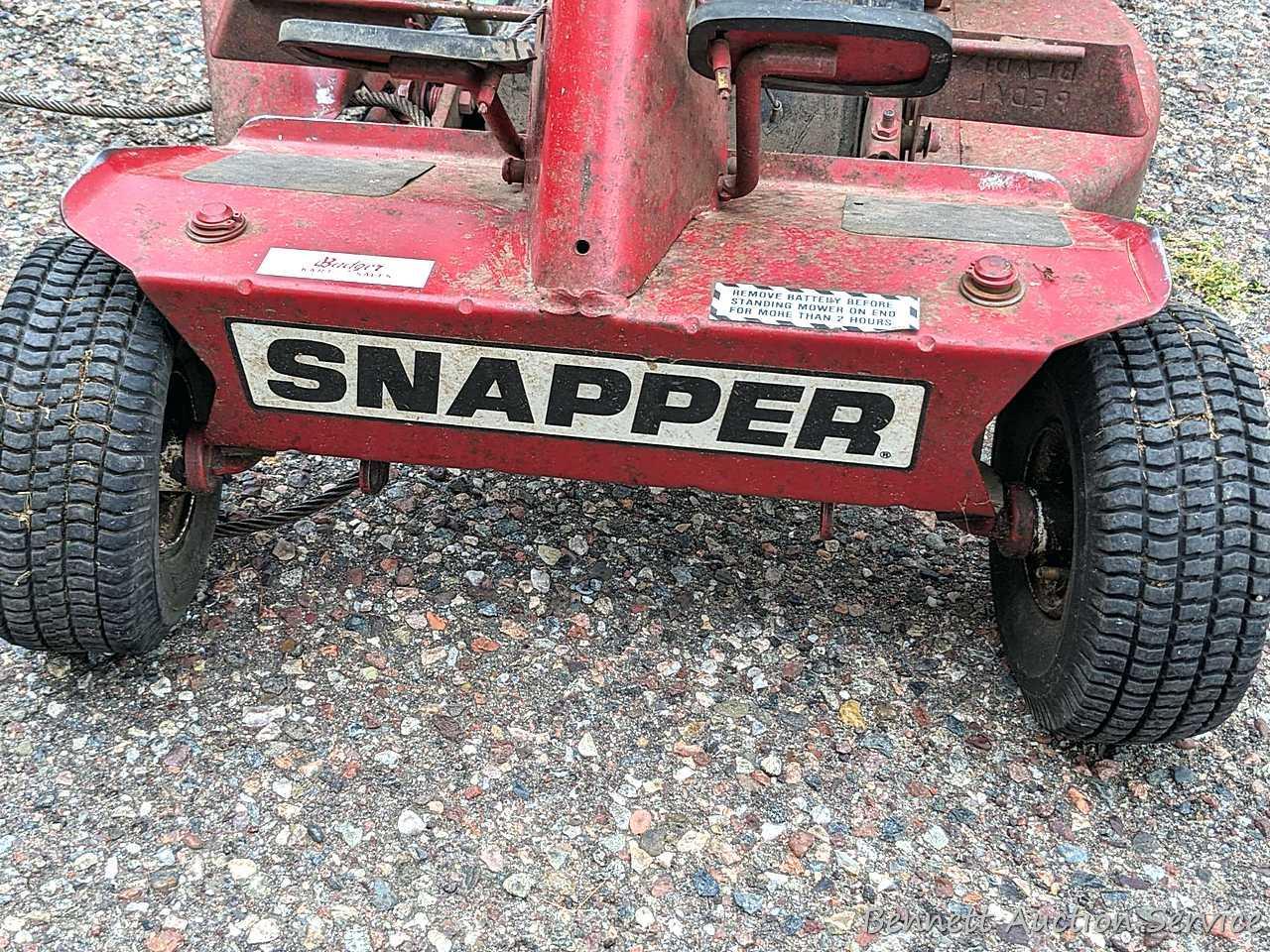 Snapper riding lawn mower has a Formula 8 Proxibid