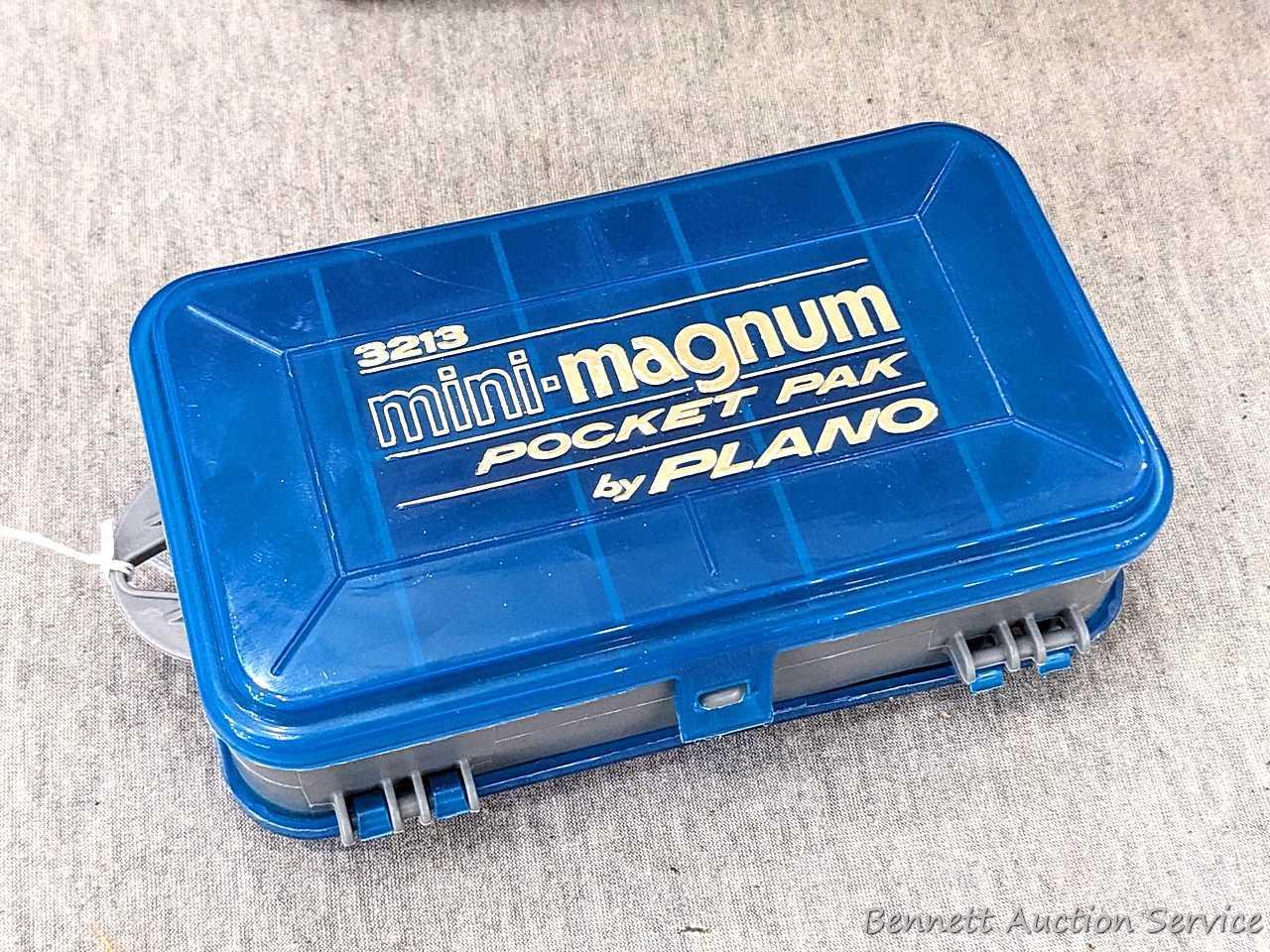 Plano 3213 Mini Magnum Pocket Pak 2 Sided Fishing Tackle Box Plus Some  Tackle