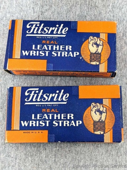 Pair of Fitsrite real Leather Wrist Straps in original boxes. Would be great for cosplay costumes.
