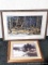 Two nicely framed and matted deer prints. Smaller by Julie Crocker and larger by Scott Zoellick.