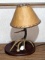 Northwoods themed antler lamp is about 20