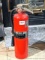 Large industrial fire extinguisher is charged and ready to go. About 19