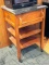 Marble topped rolling kitchen stand measures 2' x 2' x 37