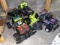 Radio Shack remote control RC cars with remotes, and a Tonka car with pull cord and no remote.