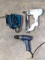 Makita jig saw, Ryobi drill, pneumatic stapler.