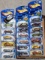 Large amount of NIP Hot Wheels cars as pictured, plus a loose car.