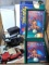 Two Camel cigarette pool table ashtrays and three model cars with boxes and COAs. Cars up to about