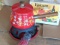 Retro fondue set incl. the pot, base, burner, forks, and original box. The pot is in very good