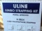 Uline jumbo strapping kit, comes with strapping, clips, and is no. S - 3824.