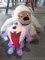 Large 2-1/2' stuffed gorilla; Tasmanian devil with tags.