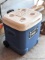 Igloo Ice Cube cooler with wheels and extendable handle. Measures 17