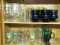 Assorted promotional and other glasses including Sinclair Gasoline, set of 6 hand blown mugs by