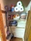 Shark steam mop, broom with dust pan; new foil pans, some plastic storage containers; full and