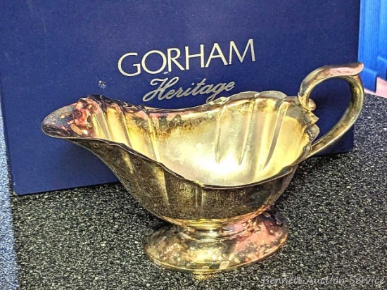 Gorham Heritage gravy boat with original box.